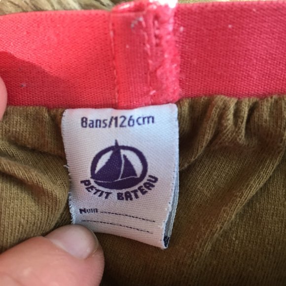 PetitBateau pink & grey floral skirt w/pockets - size 5G - Picture 5 of 9